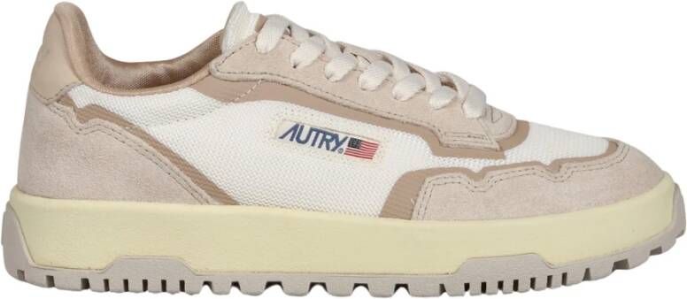 Autry Mesh en Suède Lage Sneakers Multicolor Dames