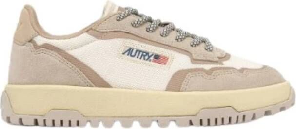 Autry Mesh en Suède Sneakers Beige Heren