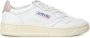 Autry Metallic Detail Leren Sneakers in Wit Goud White Dames - Thumbnail 4