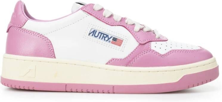 Autry Roze Sneakers met Geperforeerde Neus Roze Dames