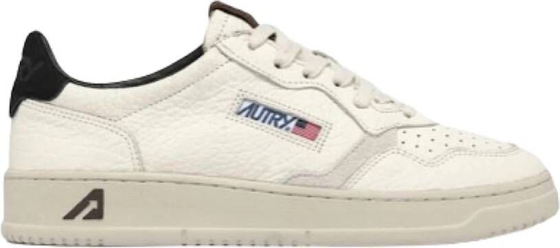 Autry Microgeperforeerde sneaker met neutrale tinten White Heren