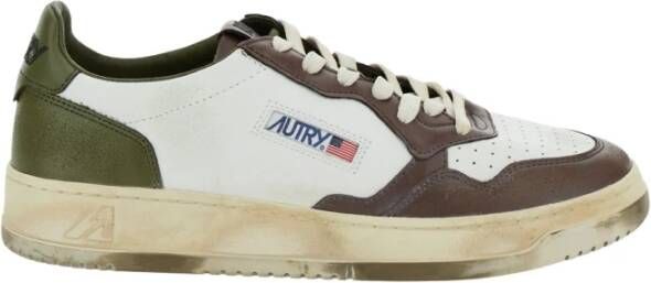 Autry Multicolor Vintage Sneakers Ronde Neus Vetersluiting Multicolor Heren