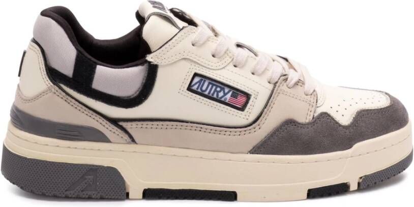 Autry Lage Sneakers van Suède en Nubuck in Grijs en Zwart Gray Heren