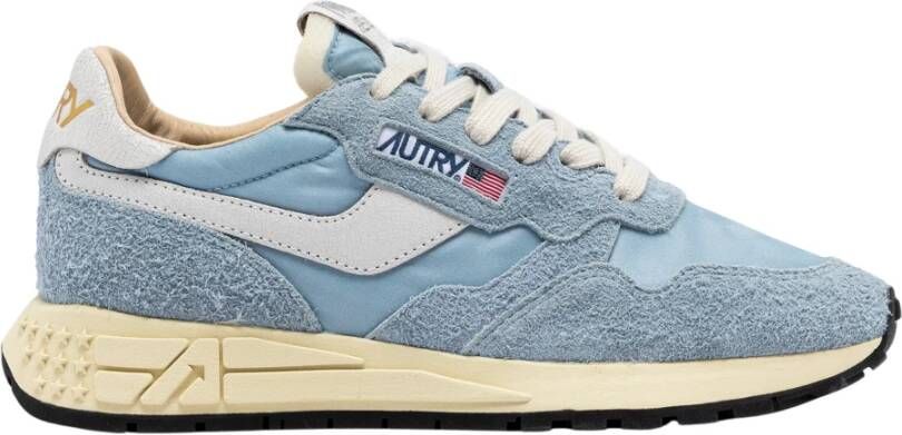 Autry Velours en Textiel Sneaker Blue Dames