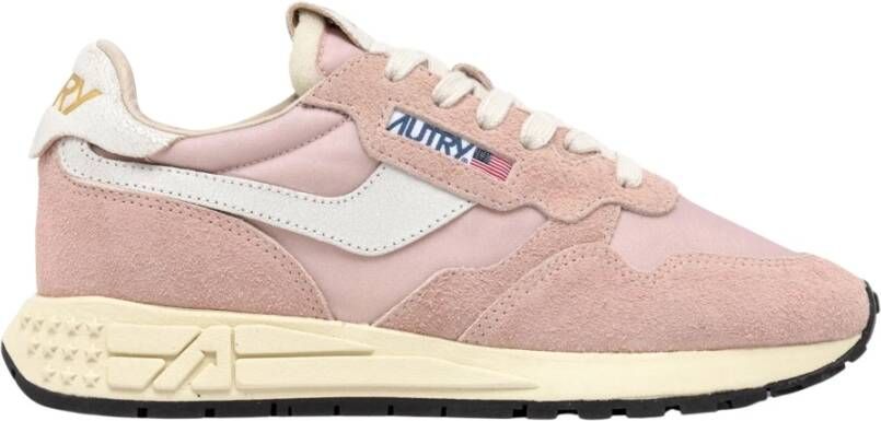 Autry Nylon Crack Schoenen Pink Dames