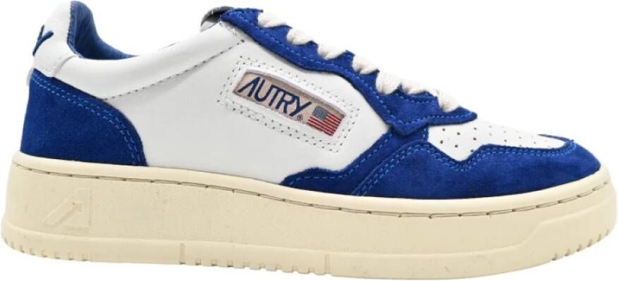 Autry Open Lage Dames Leren Sneakers Blauw Multicolor Dames