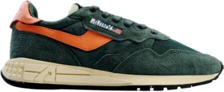 Autry Oranje Reelwind Sneaker met Leren Patch Green Heren