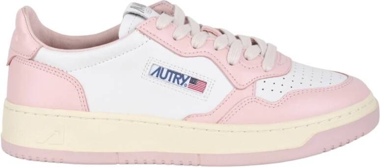 Autry Panel Sneakers met Logo Patch Pink Dames