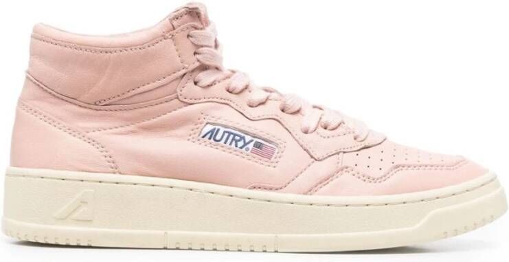 Autry Peach Mid Sneakers Beige Dames