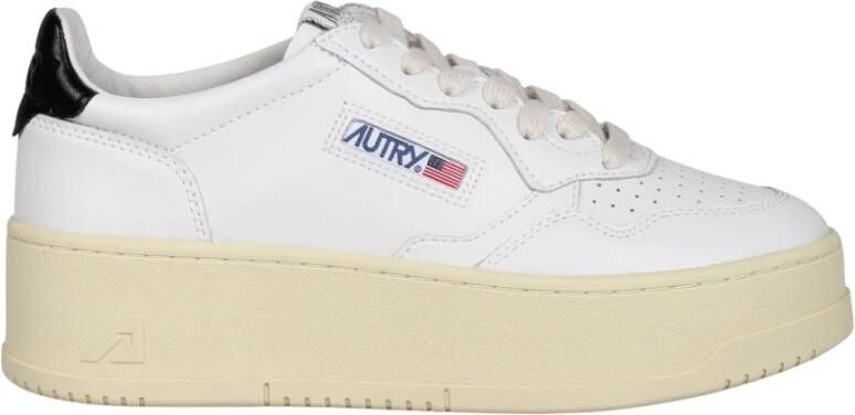 Autry Platform Sneakers met Geborduurd Label White Dames