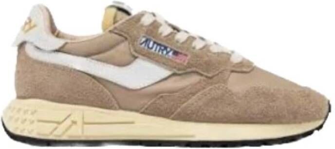 Autry Reelwind Low Wom Wit Leren Sneakers Beige Dames