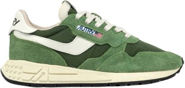 Autry Retro-Dynamische Reelwind Lage Sneakers Green Heren