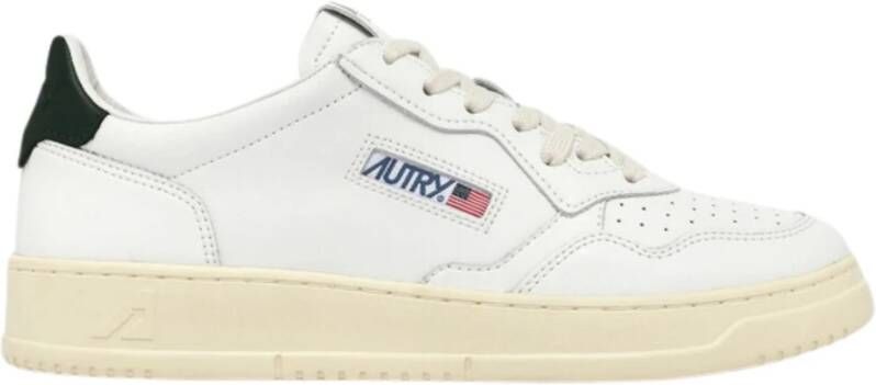 Autry Retro-geïnspireerde witte leren sneakers White Heren