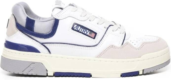 Autry Retro witte sneakers met grijze en blauwe details White Heren