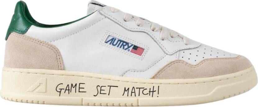 Autry Retrostijl Leren Sneakers White Heren