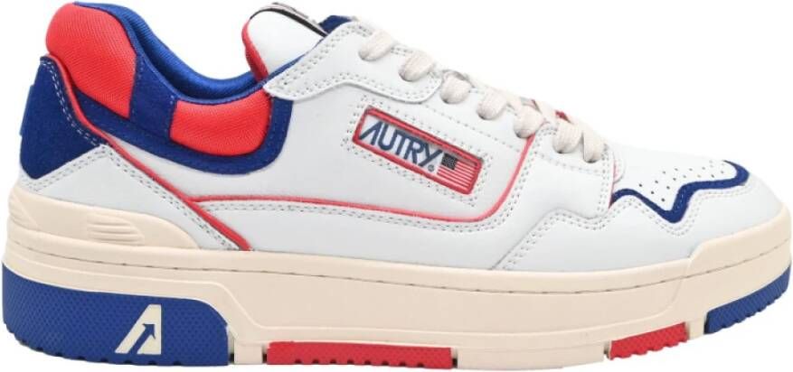 Autry Rockie Low Sneakers Wit Blauw Rood White Heren