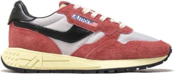 Autry Rode Kardinaal Retro Sneakers Red Heren