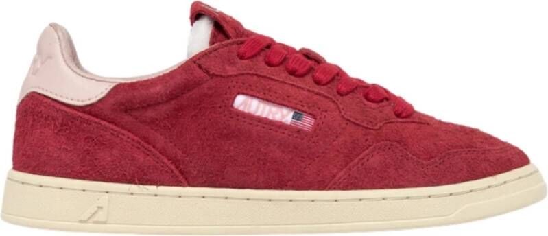 Autry Rode Platte Sneakers Urban Stijl Red Dames