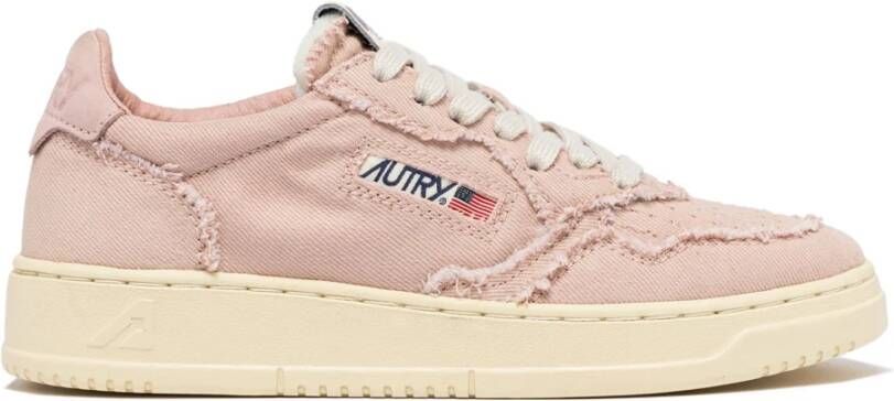 Autry Rose Delave Suede Medalist Sneakers Pink Dames