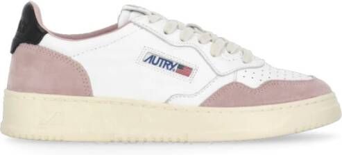 Autry Roze Leren Sneakers met Logodetails Pink Dames