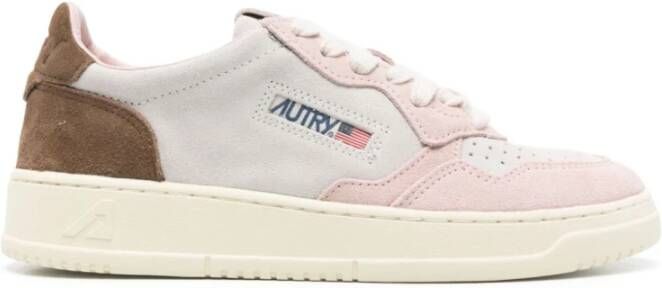 Autry Roze Sneakers met Front Lace Sluiting Multicolor Dames