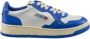 Autry Lage Leren Sneakers in Vintage Stijl Prins Blauw Multicolor Dames - Thumbnail 1