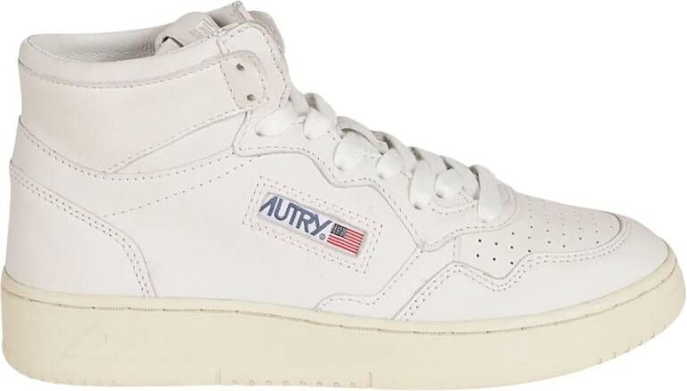 Autry Witte High-Top Sneakers Met Geperforeerde Details White