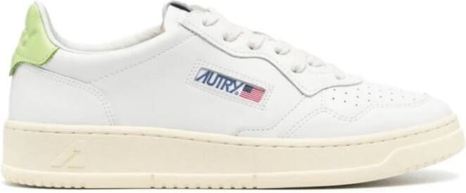 Autry Witte Limoenleren Sneakers voor Heren White Heren