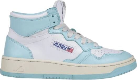 Autry Blauw en witte enkelsneakers met uniek design Blauw Dames