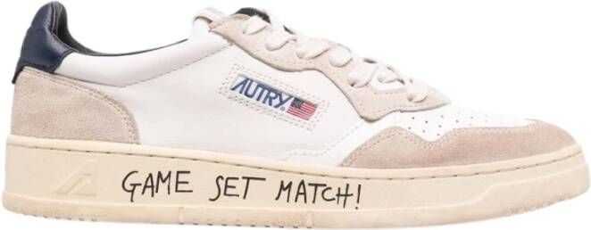 Autry Sneakers met logo-patch en contrasterende hiel White Heren