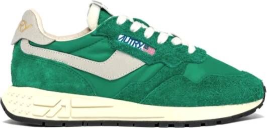 Autry Groene Sneakers met Nylon en Suède Inzetstukken Green Heren