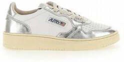 Autry Kleurrijke Leren Sneaker met Reflecterend Label Gray Dames