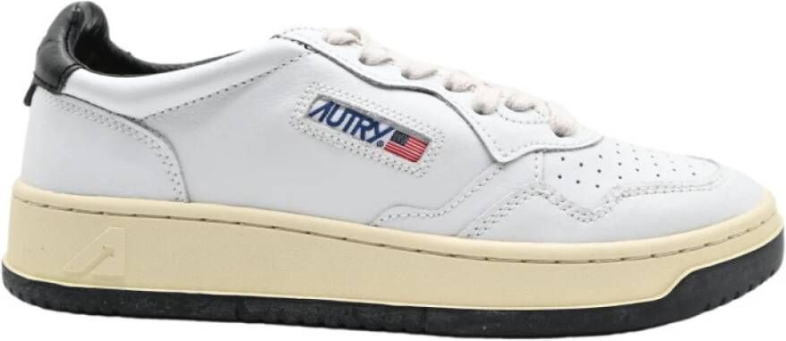 Autry Sneakers Laag Dames Leer Wit Zwart White Dames