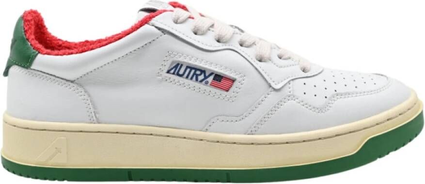 Autry Sneakers Laag Man Leer Rood White Heren