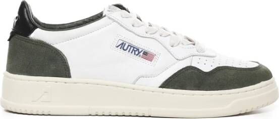 Autry Sneakers Leer Suède Wit Groen Multicolor Heren