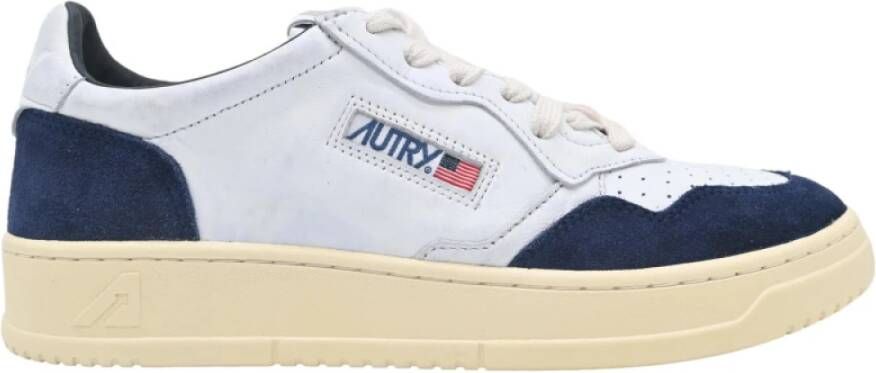 Autry Sneakers Medalist Low Man Goat Suede White Heren