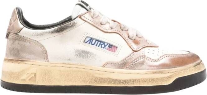 Autry Sneakers met distressed effect en metallic panelen Multicolor Dames