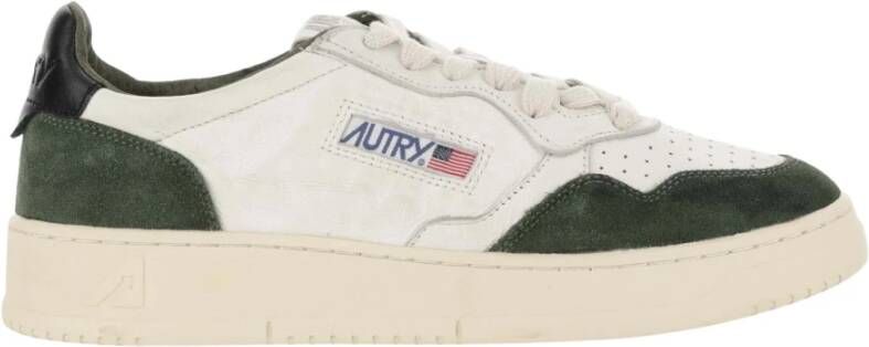 Autry Vintage-geïnspireerde Medalist Low Sneaker voor vrouwen Wit Heren