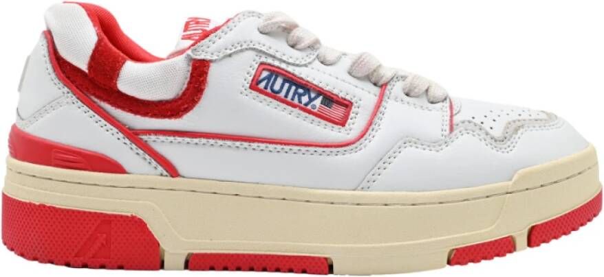 Autry Sneakers Rookie Low Women Wit Rood White Dames