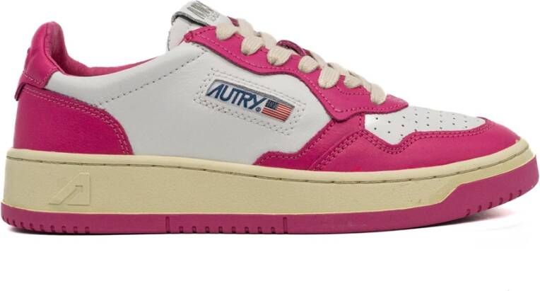 Autry Leren Vetersneakers voor Dames Pink Dames - Foto 2