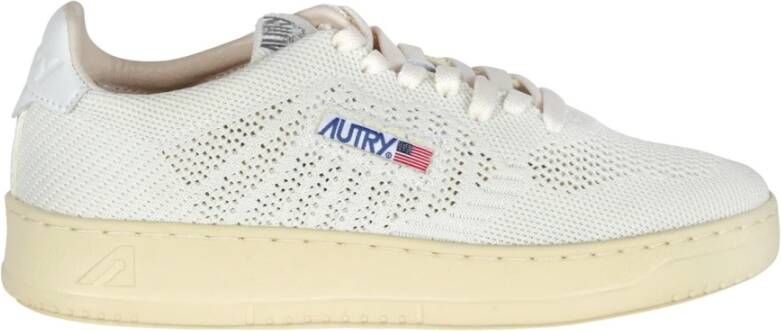 Autry Sneakers van geperforeerde stof Medalist Easeknit Low Beige Dames