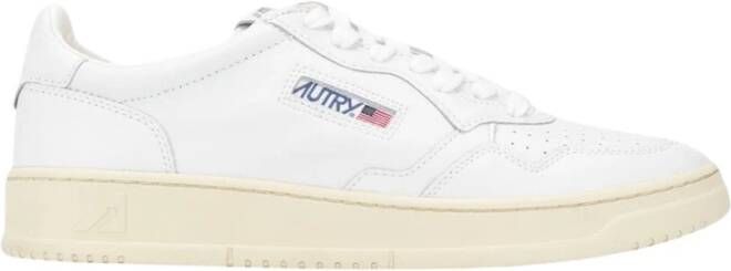 Autry Witte Platte Schoenen White Heren