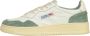 Autry Medalist Lage Sneakers Wit en Militair Groen Suède White Heren - Thumbnail 11