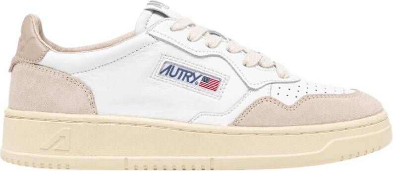 Autry Vintage-geïnspireerde lage Ls58 suède sneakers White Heren