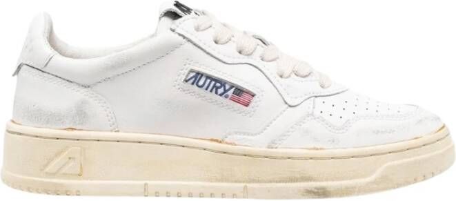 Autry Stijlvolle witte leren sneakers voor vrouwen White Dames