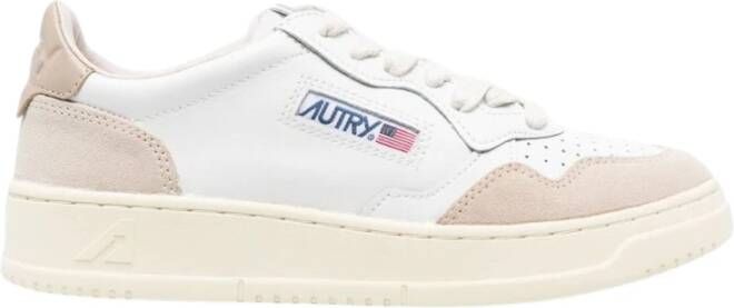 Autry Vintage-geïnspireerde lage Ls58 suède sneakers White Heren