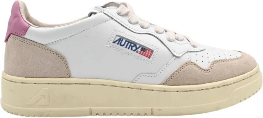 Autry Sneakers Wit Mauve Stijlvolle Vrouw Multicolor Dames