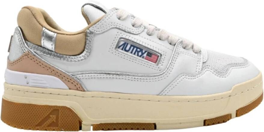 Autry Sneakers Wit Zilver Laag Top Vrouwen White Dames