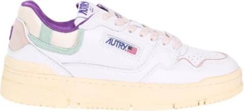 Autry Witte Sneakers met Borduurdetails White Dames