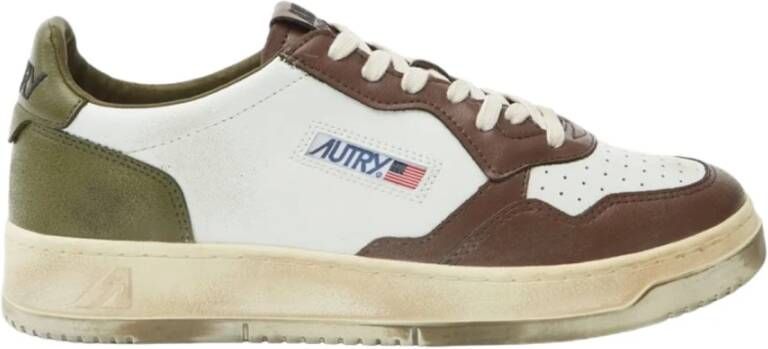 Autry Multicolor Vintage Sneakers Ronde Neus Vetersluiting Multicolor Heren